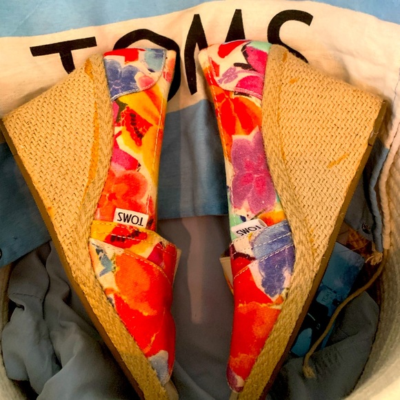 Toms floral wedges - Picture 1 of 4